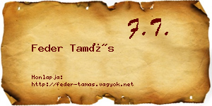 Feder Tamás névjegykártya