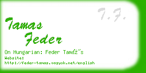 tamas feder business card